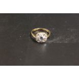 A HALLMARKED 9 CARAT GOLD SAPPHIRE & DIAMOND RING, RING SIZE L, APPROX WEIGHT 2.1G