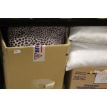 TWO BOXES OF ASSORTED EX SHOW HOME CUSHIONS ETC