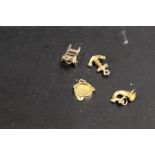 FOUR 9CT GOLD CHARMS