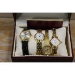 FOUR CASES OF ASSORTED MODERN WRIST WATCHES