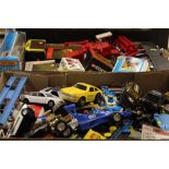 TWO TRAYS OF ASSORTED DIECAST TOYS TO INCLUDE BOXED CORGI, MATCHBOX ETC