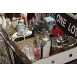 THREE TRAYS OF ASSORTED EX SHOW HOME KITCHEN AND HOME ACCESSORIES ETC