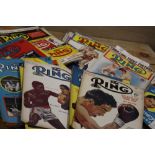 A COLLECTION OF APPROX 40 'THE RING' BOXING MAGAZINES FROM THE 1950'S