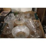 TWO TRAYS OF ASSORTED GLASSWARE (TRAYS NOT INCLUDED)