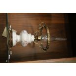 A REPRODUCTION STYLE ELECTRIC OIL LAMP