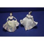 TWO ROYAL DOULTON LADIES TO INCLUDE "LISA AND KATE"
