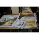 A QUANTITY OF UNFRAMED OILS
