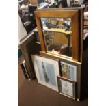 A QUANTITY OF ASSORTED PICTURES, PRINTS AND MIRRORS