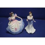 TWO BOXED ROYAL DOULTON LADIES TO INCLUDE "ANGELA AND FOR YOU"