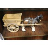 A HORSE AND CART FIGURE