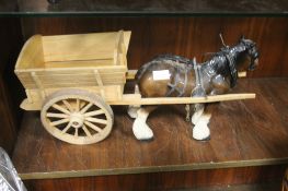 A HORSE AND CART FIGURE
