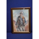 PICTURE OF JOHN WAYNE 60 CM X 46 CM SIGNED KEITH TURLEY