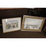 TWO FRAMED PRINTS