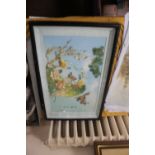 A FRAMED ORIENTAL PICTURE
