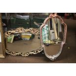 TWO FRAMED MIRRORS