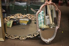TWO FRAMED MIRRORS