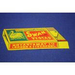 A SMALL REPRODUCTION SWAN VESTAS MATCH SIGN