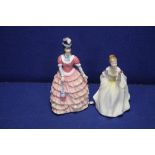 TWO BOXED ROYAL DOULTON LADIES TO INCLUDE "DIANE AND FLOWER OF LOVE"