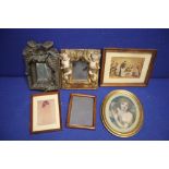 TWO SMALL REPRODUCTION MIRRORS, FRAMES ETC