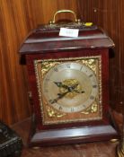 A GEORGIAN STYLE BRACKET CLOCK WITH MODERN 8 DAY MOVEMENT