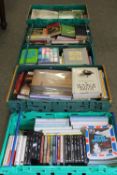 FIVE TRAYS OF ASSORTED VINTAGE AND MODERN BOOKS (TRAYS NOT INCLUDED)