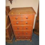 A VINTAGE PINE WELLINGTON STYLE DESK H-118 W-65.5 CM