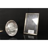 TWO SMALL HALLMARKED SILVER PHOTO FRAMES