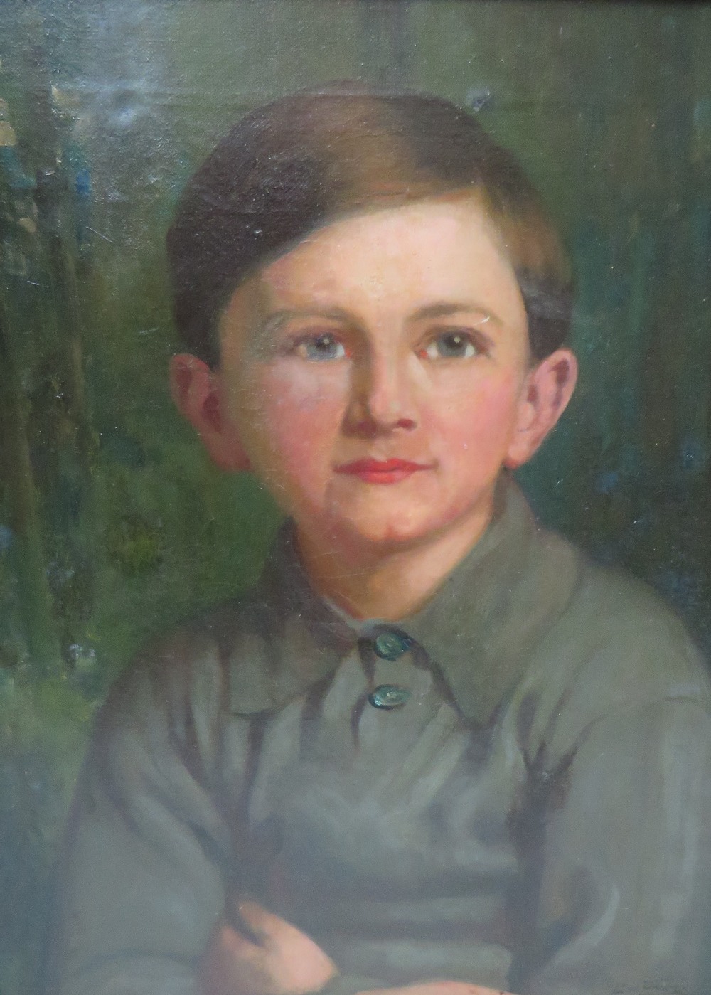 GEORGE PHOENIX (1863-1935). Portrait study of a young boy, signed lower right and dated '22, oil