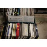 TWO TRAYS OF MOSTLY CLASSICAL LP RECORDS
