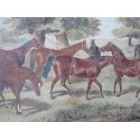 ROGERSON (XIX). British school, study of a group of horses in a wooded meadow, signed and dated 1875