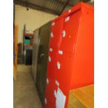 TWO RED METAL LOCKERS A/F