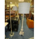 TWO MODERN LAMP STANDARDS AND A TABLE LAMP (3)