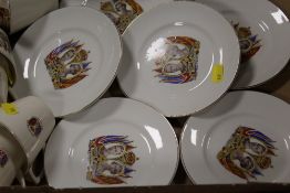 A TRAY OF SIX 1937 CORONATION CUPS AND SAUCERS