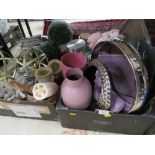 TWO TRAYS OF EX SHOWHOME DECORATIVE ACCESSORIES