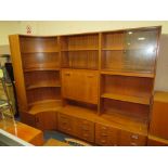 A LARGE MID-CENTURY TEAK 'G-PLAN' MODULAR BOOKCASE