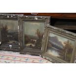 THREE FRAMED OILS ON BOARD LANDSCAPES BY W COLLINS (3)
