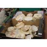 TWO TRAYS OF CROWN DEVON CERAMICS