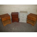 FOUR MODERN BEDSIDE CHESTS OF DRAWERS