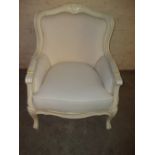 A MODERN OCCASIONAL FRENCH STYLE BEDROOM CHAIR
