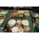 TWO TRAYS OF CROWN DEVON CERAMICS