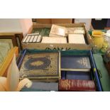 TWO TRAYS OF ASSORTED BOOKS TO INCLUDE THE COMPLETE WORKS OF WILLIAM SHAKESPEARE (TRAYS NOT