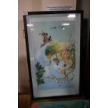 A FRAMED ORIENTAL PICTURE
