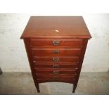 A SHEET MUSIC STORAGE CHEST