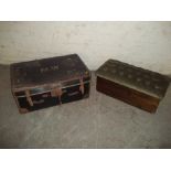 TWO ANTIQUE STORAGE TRAVEL TRUNKS