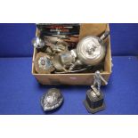 A COLLECTION OF WHITE METAL ITEMS TO INCLUDE COFFEE POT, TANKARD ETC