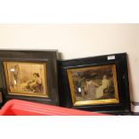 A PAIR OF FRAMED PICTURES 43 CM X 37 CM AND 40 CM X 36 CM