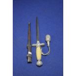 A GERMAN DAGGER AND SHEATH