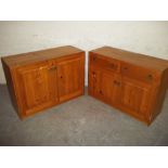 TWO MODERN PINE CUPBOARDS