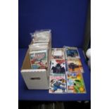 A BOX OF MARVEL COMICS, to include Wolverine, Avengers, Rogue, Sabre Tooth, Human Torch etc