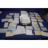 A BOX OF MISCELLANEOUS LETTERS AND DOCUMENTS ETC. to include examples from 1966, 1982, 1990, etc